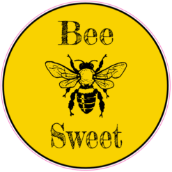 Bee Sweet Bumble Bee Sticker – vinyl decal printed in the USA