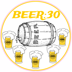 Beer 30 Custom Circle Decal – vinyl decal printed in the USA