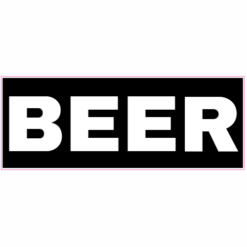 Beer Black Sticker – vinyl decal printed in the USA