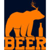 Beer Deer Bear Sticker – vinyl decal printed in the USA