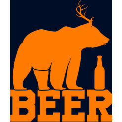Beer Deer Bear Sticker – vinyl decal printed in the USA
