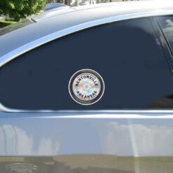 Bentonville Mountain Biking Capital Car Sticker shown on a vehicle rear window
