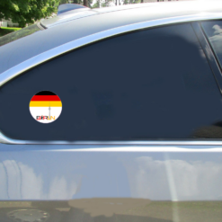 Berlin Germany Circle Car Sticker shown on a vehicle rear window