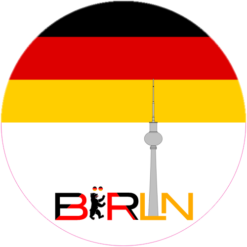 Berlin Germany Circle Sticker – vinyl decal printed in the USA