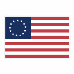 Betsy Ross Flag Sticker – vinyl decal printed in the USA