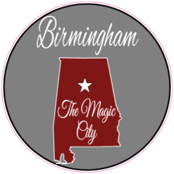 Birmingham The Magic City Alabama State Sticker – vinyl decal printed in the USA