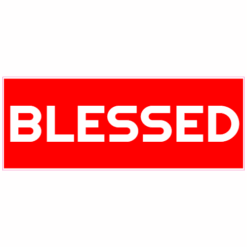 Blessed Red Sticker – vinyl decal printed in the USA