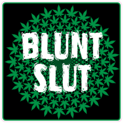 Blunt Slut Pot Leaf Sticker – vinyl decal printed in the USA