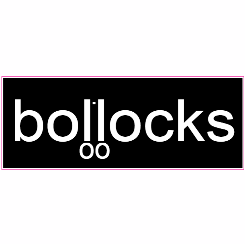 Bollocks Bumper Sticker – vinyl decal printed in the USA