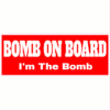 Bomb On Board Funny Sticker – vinyl decal printed in the USA
