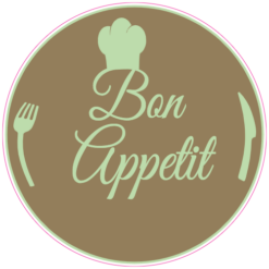 Bon Appetit Chef Hat Sticker – vinyl decal printed in the USA