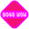 Boss Mom Retro Sticker – vinyl decal printed in the USA