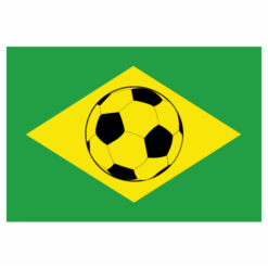 Brazil Soccer Flag Sticker – vinyl decal printed in the USA
