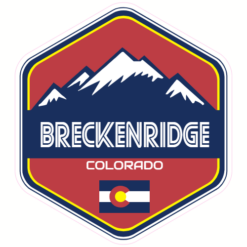 Breckenridge Colorado Mountain Sticker – vinyl decal printed in the USA
