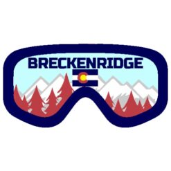 Breckenridge Ski Goggles Sticker – vinyl decal printed in the USA