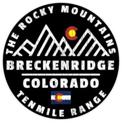 Breckenridge Tenmile Range Mountain Sticker – vinyl decal printed in the USA