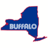 Buffalo New York State Shaped Sticker – vinyl decal printed in the USA