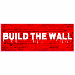 Build The Wall Bumper Sticker – vinyl decal printed in the USA
