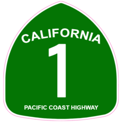 California Pac Coast Highway Sticker – vinyl decal printed in the USA