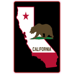 California State Bear Sticker – vinyl decal printed in the USA