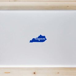 Campbellsville Kentucky Laptop Sticker shown on a laptop lid