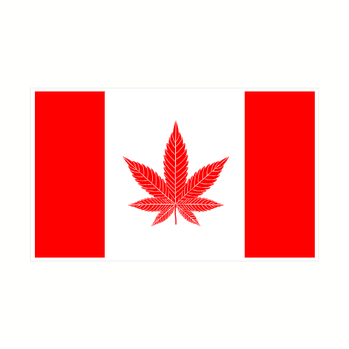 Canada Marijuana Legalization Flag Sticker – vinyl decal printed in the USA
