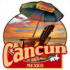 Cancun Mexico Beach Sticker – vinyl decal printed in the USA