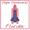 Cape Canaveral Florida Space Shuttle Square Decal – vinyl decal printed in the USA