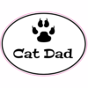Cat Dad Oval Sticker – vinyl decal printed in the USA