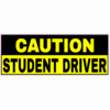 Caution Student Driver Bumper Sticker – vinyl decal printed in the USA
