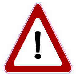 Caution Triangle Sticker – vinyl decal printed in the USA