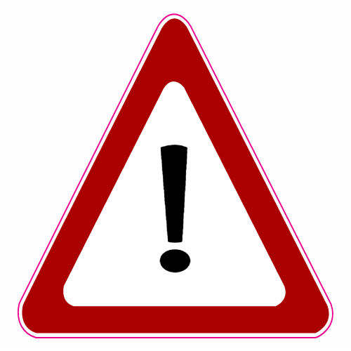 Caution Triangle Sticker – vinyl decal printed in the USA