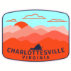 Charlottesville Virginia Outdoor Sticker – vinyl decal printed in the USA