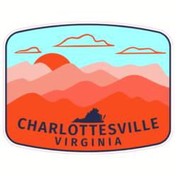 Charlottesville Virginia Outdoor Sticker – vinyl decal printed in the USA