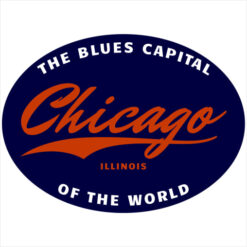 Chicago Blues Capital Sticker – vinyl decal printed in the USA