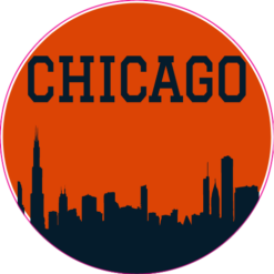 Chicago Circle Sticker – vinyl decal printed in the USA