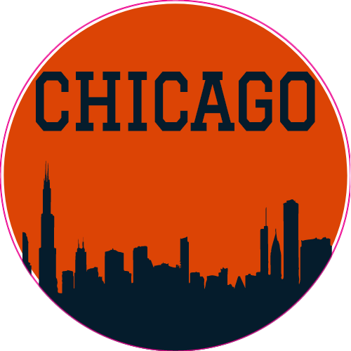 Chicago Circle Sticker – vinyl decal printed in the USA