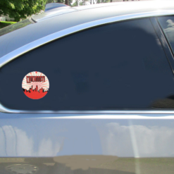Cincinnati City Retro Vintage Car Sticker shown on a vehicle rear window