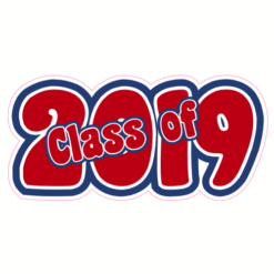 Class of 2019 Sticker – vinyl decal printed in the USA (view 2)