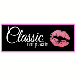 Classic Not Plastic Sticker – vinyl decal printed in the USA