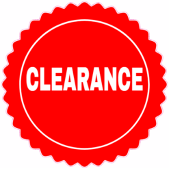 Clearance Retail Sticker – vinyl decal printed in the USA