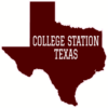 College Station Texas State Shaped Sticker – vinyl decal printed in the USA