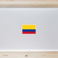 Colombia Flag Laptop Sticker shown on a laptop lid
