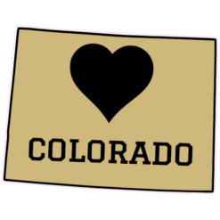 Colorado Heart State Shaped Sticker – vinyl decal printed in the USA