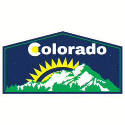 Colorado Mountains and Sunshine Sticker – vinyl decal printed in the USA