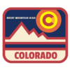 Colorado Rocky Mountain High Sticker – vinyl decal printed in the USA