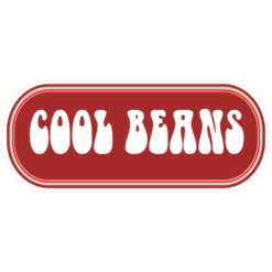 Cool Beans Rounded Rectangle Sticker – vinyl decal printed in the USA