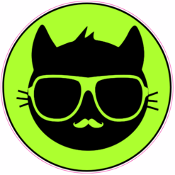 Cool Cat Sticker – vinyl decal printed in the USA