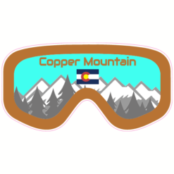Copper Mountain Ski Goggles Sticker – vinyl decal printed in the USA