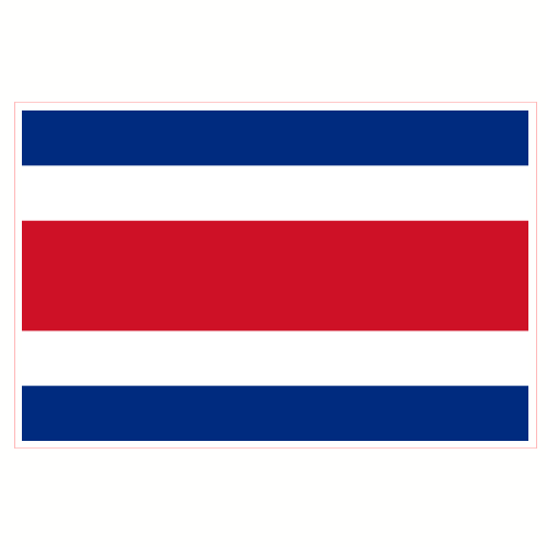 Costa Rica Flag Sticker – vinyl decal printed in the USA